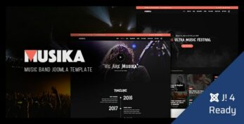 Musika v.3.0 – Music Festival & Band Joomla Template Download