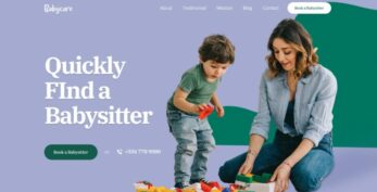 BabyCare Joomla Template for BabySitting and Child Care Agencies
