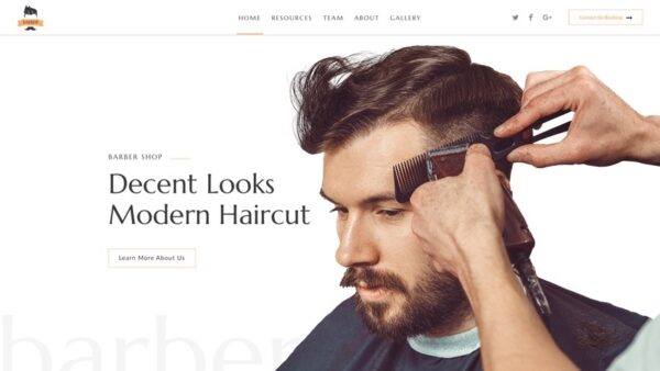 Barber Hairdresser and Beauty Salon Joomla Template