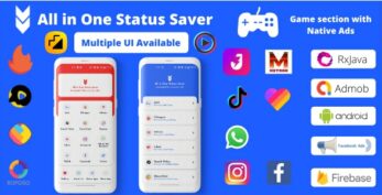 All in One Status Saver v20 – Likee, Whatsapp, FB, Instagram, TikTok, Twitter + Admob & Facebook Ads