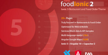 foodIonic 2 - Ionic 5 Restaurant and Food Order Theme