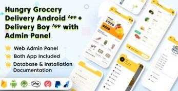 Hungry Grocery Delivery Android App and Delivery Boy App with Interactive Admin Panel v1.7.0