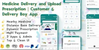 DrMedico v1.4 – Pharmacy Delivery with Medicine Delivery and Upload Prescription App with 2 Apps & Admin