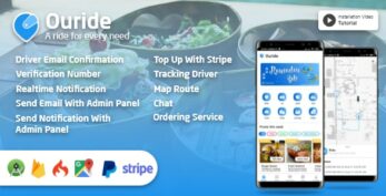 Ouride v2.2.0 - Multi Service App With Customer App, Driver App, Merchant App and Admin Panel | Android