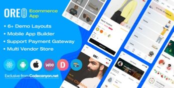 Oreo Fashion v2.8.2 – Full React Native App for Woocommerce