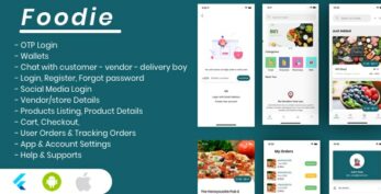 Foodie v1.6.0 – Flutter Grocery, Food, Pharmacy, Store Delivery Mobile App