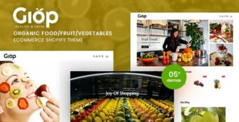 Giop – Organic Food/Fruit/Vegetables eCommerce Shopify Theme v1.0.0
