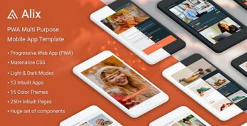 Alix: Multi Purpose PWA Mobile App Template v1.0