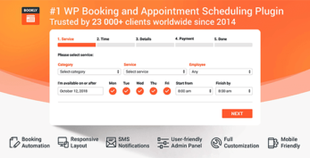 Bookly PRO – Appointment Booking and Scheduling Software System