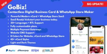 GoBiz v5.2.0 [Activated] – Digital Business Card + WhatsApp Store Maker |SaaS |Card Builder