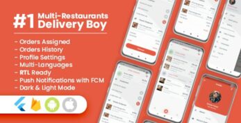 Delivery Boy For Multi-Restaurants Flutter App v1.4.0
