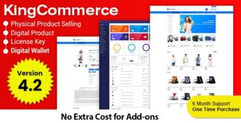 KingCommerce v4.2 – All in One Single and Multi vendor Eommerce Business Management System