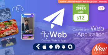 FlyWeb for Web to App Convertor Flutter + Admin Panel v3.0.6