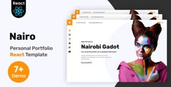 Nairo v.1.8 – Personal Portfolio React Template 13 Jan 2023