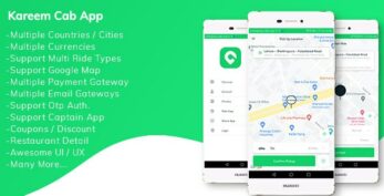 Kareem Taxi App v2.1.9 – Cab Booking Solution + admin panel