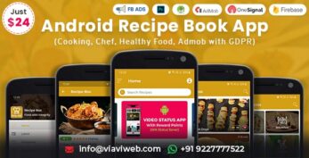 Android Recipe Book App v2.4 (Cooking,Chef,Healthy Food, Admob with GDPR)