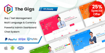 Thegigs v1.0 – Freelance Marketplace Script with Admin panel(Web + Android + IOS)