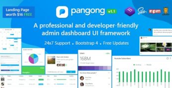 Pangong v1.2 - Developer-friendly Bootstrap Admin Dashboard + UI Kit