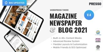 PRESSO – Modern Magazine / Newspaper / Viral Theme
