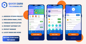 Quick Earn v1.5 – Play Fantasy Game Luky Draw With Paypal Payment Gateway