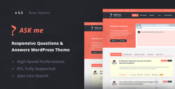 Ask Me v7.0.1 Responsive Questions & Answers WordPress Theme