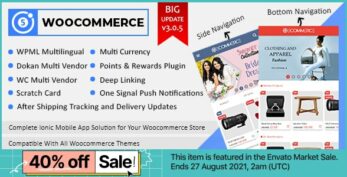 Rawal v3.1.1 – Ionic Woocommerce & Flutter Woocommerce Full Mobile Application Solution with Setting Plugin