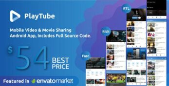 PlayTube v3.9 – Mobile Video & Movie Sharing Android Native Application (Import / Upload)