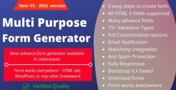 Multi-Purpose Form Generator & docusign (All types of forms) with SaaS v4.8