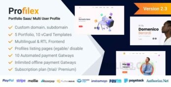 Profilex v3.0 – Portfolio Website Builder SAAS (Multitenant)