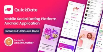 QuickDate Android v3.6 – Mobile Social Dating Platform Application