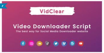 VidClear v1.0.7 – Video Downloader Script