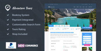 Adventure Tours v5.2.2 – WordPress Tour/Travel Theme
