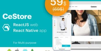 CeStore v1.3.0 – ReactJS web app & React Native mobile app for e-commerce