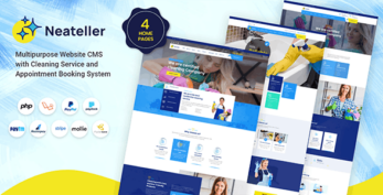 Neateller v1.3 – Multipurpose Website CMS with Cleaning Service and Appointment Booking System