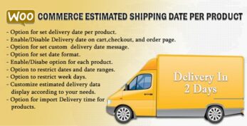 WooCommerce Estimated Shipping Date Per Product