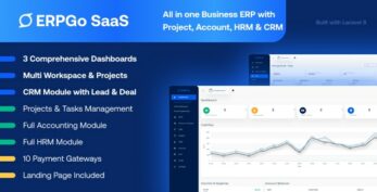 ERPGo SaaS v7.6 – All In One Business ERP With Project, Account, HRM, CRM & POS