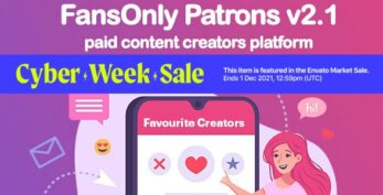 PHP FansOnly Patrons v2.5 – Paid Content Creators Platform