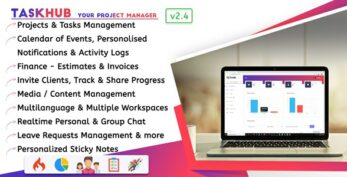 Taskhub v3.0.2 – Project Management, Finance, CRM Tool