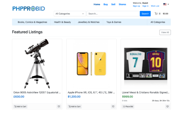 PHP Pro Bid: Online Auction Script Software