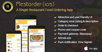 Restorder (Android) v1.3 – A single restaurant food ordering app