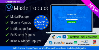 Master Popups – WordPress Popup Plugin for Email Subscription