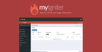 myIgniter v4.0.4 – Admin CRUD and Page Generator