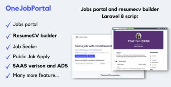OneJobPortal v1.0.9 – Jobs board and resume builder