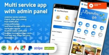 Ouride v2.1.0 – Multi Service App With Customer App, Driver App, Merchant App and Admin Panel