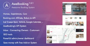 AweBooking v1.5.2 – Online Booking System – Bokun.io API supported