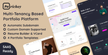 Porichoy v1.7 – Multitenancy Based Portfolio Builder Platform (SAAS)