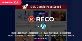 Reco – Minimal Theme for Freebies