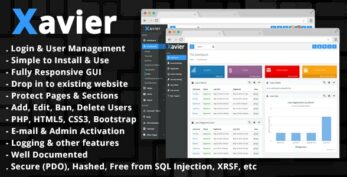 Xavier v3.2.3 – PHP Login Script & User Management Admin Panel