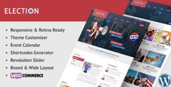 Election v1.23 – Political WordPress Theme