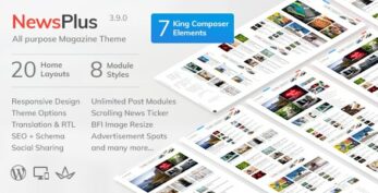 NewsPlus v4.1.0 – News and Magazine WordPress theme